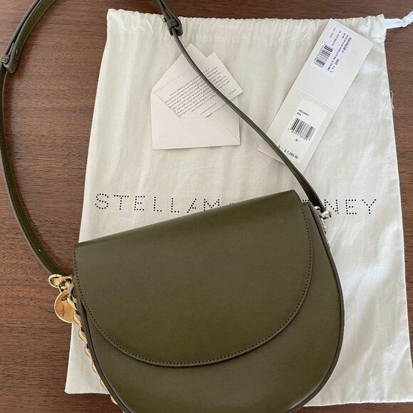 Stella McCartney Eco Alter Nappa Medium Frayme Khaki Bag - Picture 3 of 15